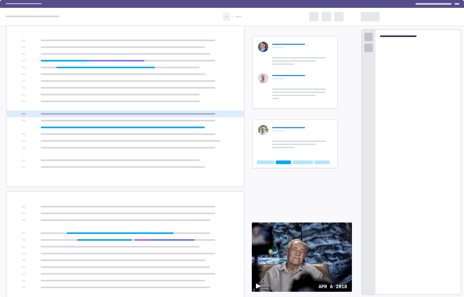 Transcript management with video depositions