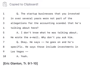 Clipboard content, after a part of the transcript has been copied with cite