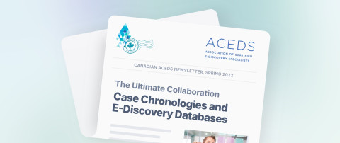 Case Chronologies and E-Discovery Databases